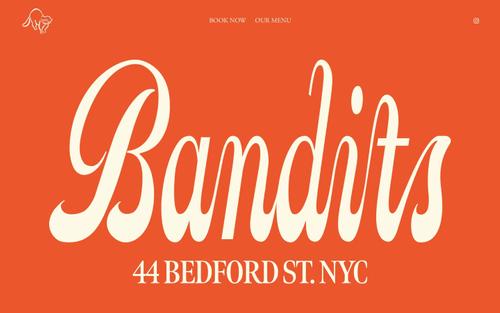 A Squarespace site screenshot of banditsnyc.com