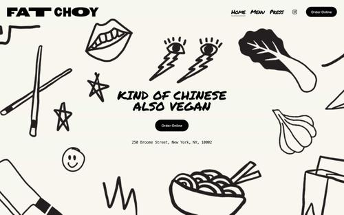 A Squarespace site screenshot of fatchoynyc.com