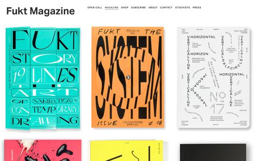 A Squarespace site screenshot of fuktmagazine.com