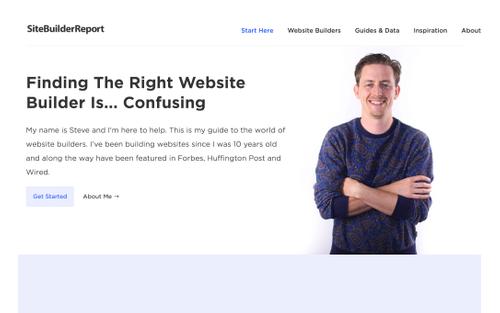 Site Builder Report homepage