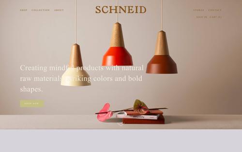 A Squarespace site screenshot of schneidstudio.com