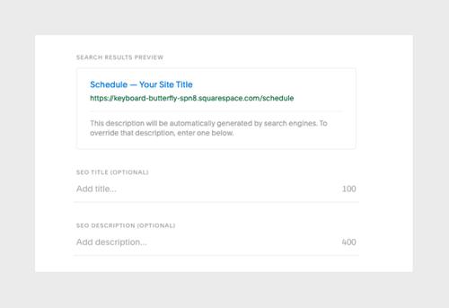 SEO page titles and descriptions search results preview
