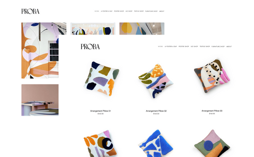 Studio Proba website screenshots